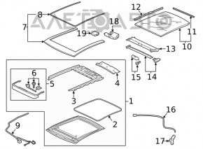 Cortină panoramică motor Audi Q8 19-26, cu funingine, funcțională