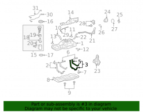 Кронштейн топливного бака правый Toyota FJ Cruiser 07-14