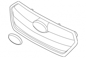 Решетка радиатора grill Subaru Outback 18-19 черная с хром