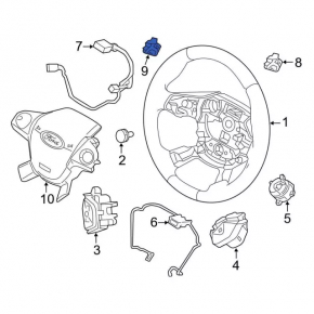Подрулевой лепесток левый Ford Focus mk3 15-18 рест