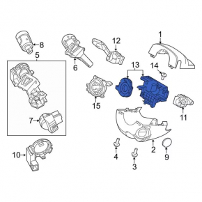 Датчик угла поворота руля Ford Focus mk3 15-18 рест