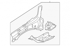 Четверть передняя левая Ford Fusion mk5 13-20 plug-in