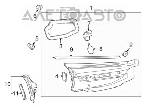 Фонарь внутренний крышка багажника левый Mazda CX-9 16-23