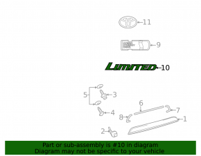 Эмблема Limited надпись Toyota Highlander 08-13