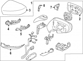 Capac oglindă laterală dreapta inferioară Subaru Forester 25-26