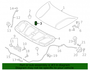 Отбойник капота левый Hyundai Sonata 20-26