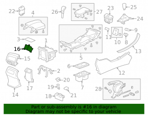 Deflector de conducte de aer pentru consola centrala Honda Accord 13-17 negru