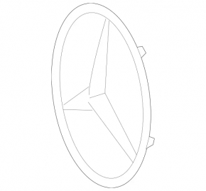 Эмблема решетки радиатора grill Mercedes GLS-class X166 13-16