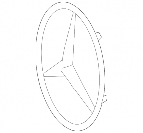 Эмблема решетки радиатора grill Mercedes GLS-class X166 13-16