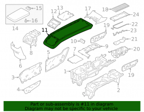 Накладка центральной консоли Volvo XC90 25-26 тип 2, серая