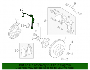 Датчик ABS задний левый Infiniti G25 G35 G37 4d 06-15