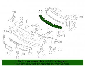 Absorbantul de bara fata pentru BMW 5 F10 11-13