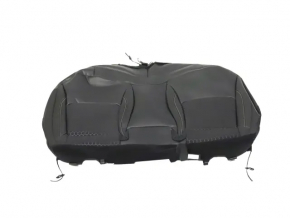 Подушка заднего ряда сидений 2 ряд Jeep Compass 19-21 кожа+ткань черная, белая и коричневая строчка, под чистку