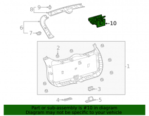 Камера заднего вида Toyota Venza 21-24 DIGITAL INNER MIRROR верхняя