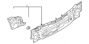 Задняя панель Audi A3 8V 15-18 4d, внутренняя часть