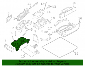 Пенопласт под инструмент правый Porsche Cayenne 958 11-14