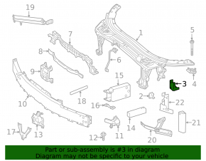 Кронштейн верхней планки телевизора левый Mercedes C-class W205 15-21