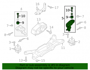 Кронштейн подушки двигателя левый Ford Mustang mk6 15-23 2.3T