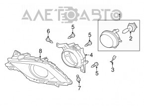 Кронштейн птф левый Mazda 6 14-15