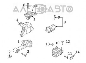 Подушка двигателя левая Hyundai Sonata 20-23 2.5, HEV