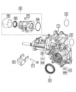Передний редуктор раздатка Jeep Compass 11-16 2.4 AWD 83к не постоянный AWD