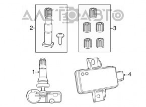 Tire Pressure TPMS Monitoring-Receiver Fiat 500 13-14