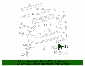 Кронштейн парктроника заднего бампера Lexus ES350 07-12