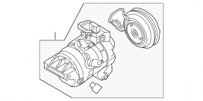 Компрессор кондиционера Ford Mustang mk6 15-17 3.7