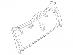 Capacul portbagajului inferior al usii Mercedes W167 GLE 350 450 20-23 negru, partea superioară