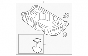Поддон масляный VW Passat b7 12-15 USA 3.6