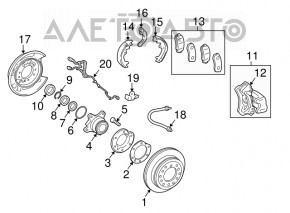 Кожух тормозного диска задний правый Lexus GX460 10-23