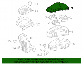 Крышка блока предохранителей подкапотная Porsche Cayenne 958 11-17 Hybrid