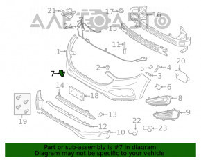 Заглушка буксировочного крюка переднего бампера Ford Edge 19-23