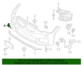 Заглушка буксировчоного крюка переднего бампера BMW X1 F48 16-22