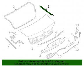 Привод крышки багажника правый BMW 7 G11 G12 16-19