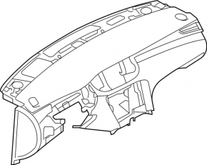 Торпедо передняя панель без AIRBAG Infiniti QX50 19-21 черн