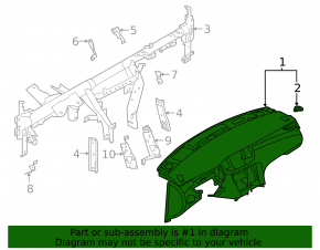 Торпедо передняя панель без AIRBAG Infiniti QX50 19-21 черн