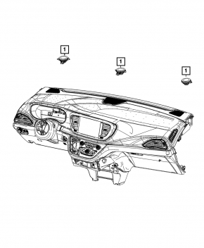 Динамик передней панели правый Jeep Grand Cherokee WL 21-26