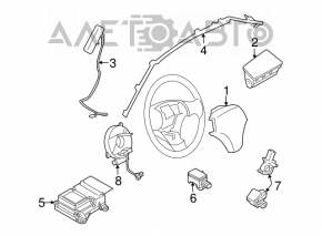 Подушка безопасности airbag боковая шторка левая Mazda3 MPS 09-10