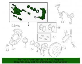 Суппорт в сборе передний правый Lexus RX300 98-03