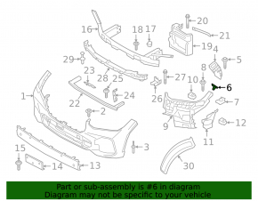 Крепление переднего бампера правое BMW X5 G05 19-26