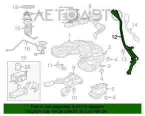 Заливная горловина топливного бака Jeep Grand Cherokee WK2 14-15 3.6