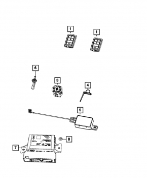 ANTENNA REMOTE START AND KEYLESS ENTRY MODULE Jeep Grand Cherokee WL 21-26