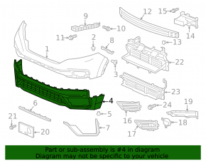 Honda CRV 20-22 buza bara fata pentru senzori parcare, structura