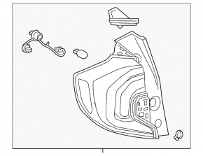 Фонарь внешний крыло правый GMC Terrain 18-19 LED