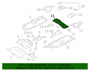 Защита днища центральная Porsche Cayenne 19-23
