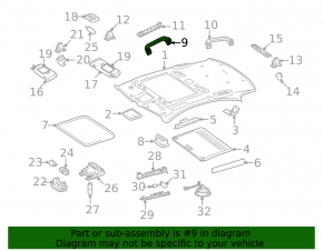 Ручка потолка передняя Mercedes W221