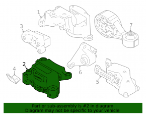 Подушка двигателя левая Nissan Altima 19-24 2.5