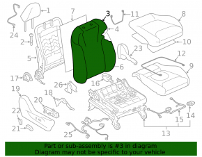 Пассажирское сидение Subaru Forester 19-21 SK без airbag, механич, черное с серым