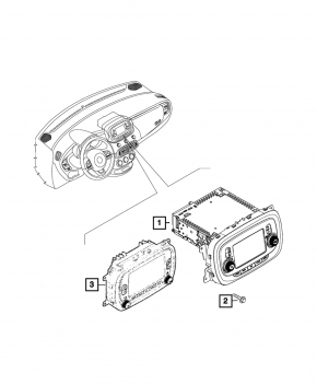 Magnetofon radio Fiat 500X 16-